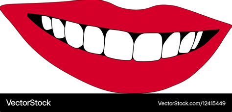 Beautiful smile teeth Royalty Free Vector Image