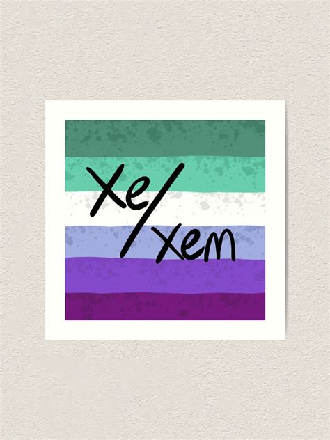 "Gay mlm MLM Xe/xem Neopronouns Pronouns Pride Flag LGBTQ LGBT" Art ...