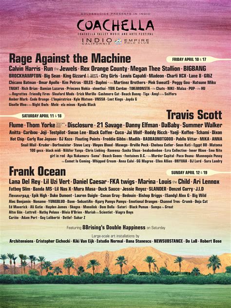 Coachella 2024 Schedule - Merci Lucila