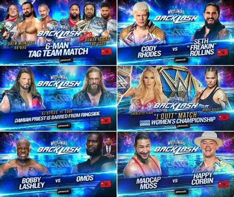 Card For tonight's WWE WrestleMania Backlash 2022 : r/SquaredCircle