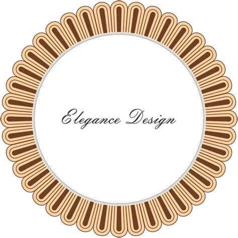 Premium Vector | Round plate design frame floral border decoration design card circle illustration