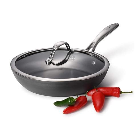 ProCook Professional Anodised Non-Stick Frying Pan with Lid / 24cm / Induction Pan with ...