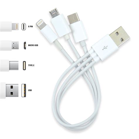 Promotional Combo USB Cable - Micro, 8 Pin, Type C - Bongo