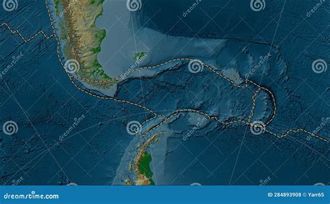 Scotia Plate - Boundaries. Physical Map Stock Illustration - Illustration of temblor, patterson ...