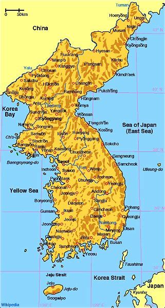 Map Of China And Korea - Maps For You