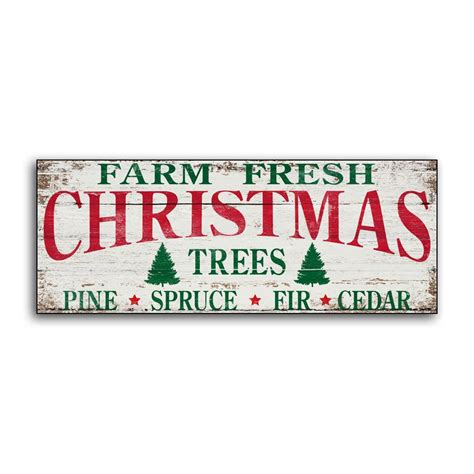 Christmas tree wood sign farm fresh merry xmas tree farm trees | Etsy