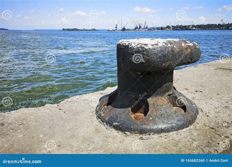 Marine Ship Mooring Bollard on a Dock by the Waters Edge Stock Photo - Image of maritime ...