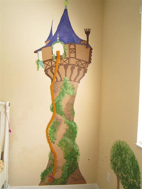 Rapunzel Tower for Lily's room. | Room painting bedroom, Bedroom art painting, Playroom mural