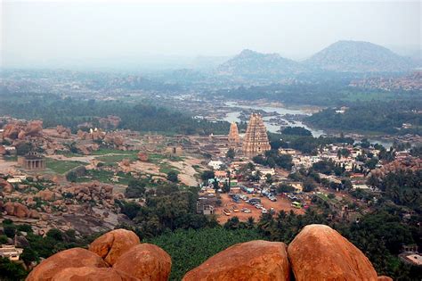 Hampi town from the hilltop | @Hampi. The entire town can be… | Flickr