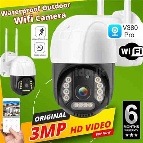 3MP HD Outdoor Wifi Camera Smart Home Wireless V380 Pro - ido.lk