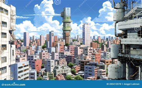 Cyberpunk City Day Light Suitable for Anime Footage Stock Footage - Video of light, anime: 285412078