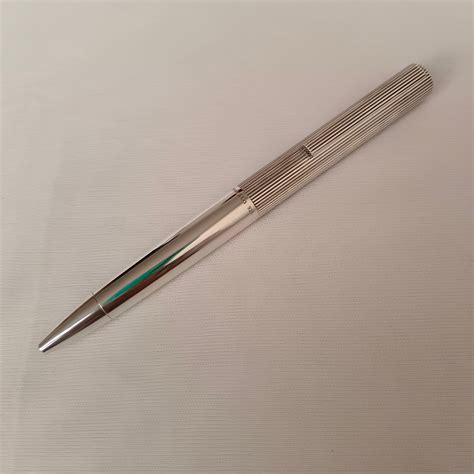 Vintage Tiffany & Co Ballpoint Pen Sterling Silver, Pins Stripe Design – Vintage Pen Store