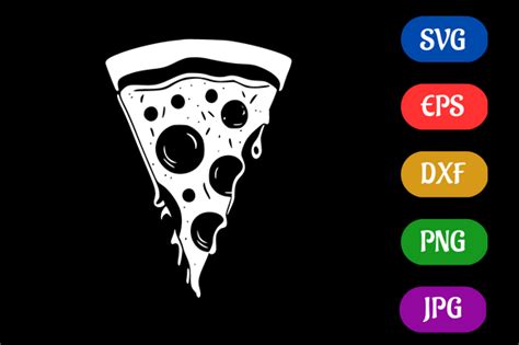 Pizza | Black and White Logo Vector Art Graphic by Creative Oasis ...