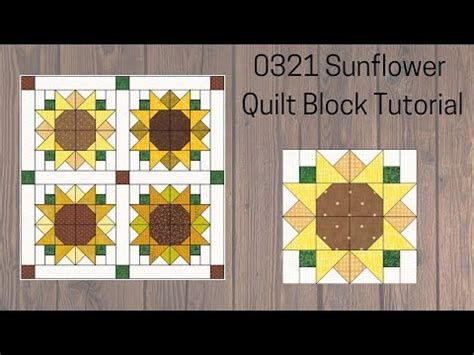 0321 Sunflower Quilt Block tutorial | Block of the Day 2023 | AccuQuilt ...