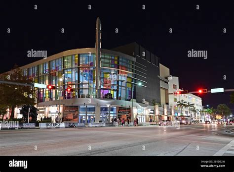 Miami Beach, Florida - February 17, 2020 - Regal South Beach cinemas on ...