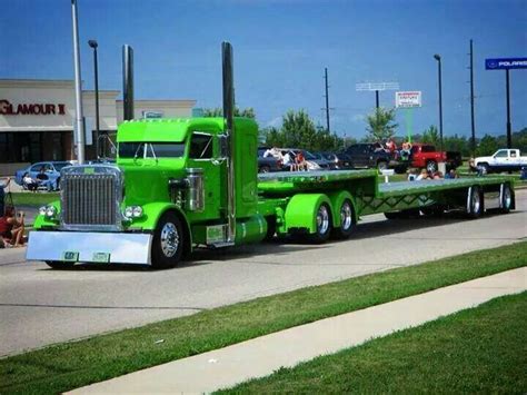 Not bad for lime green.... | Big rig trucks, Big tractors, Trucks