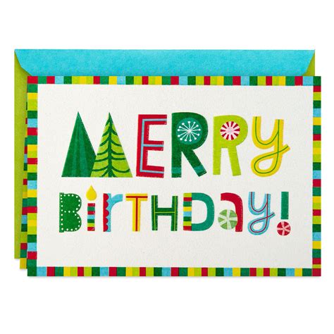 Happy and Merry Christmas Birthday Card - Greeting Cards - Hallmark