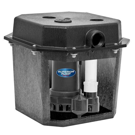 Superior Pump 92072 1/3 HP Pre-Assembled Submersible Remote Sink Drain ...