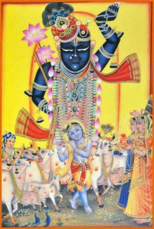 Shrinathji Darshan Aarti | Hindu art, Radha krishna art, Krishna art