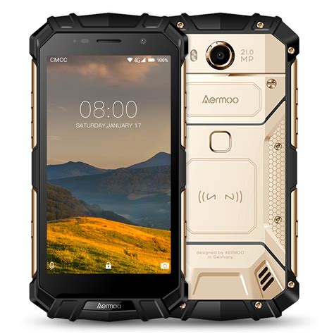 Outdoor Smartphone, Aermoo M1 Dual Sim Outdoor Handy, IP68 Wasserdichte Smartphones, Android 7.0 ...