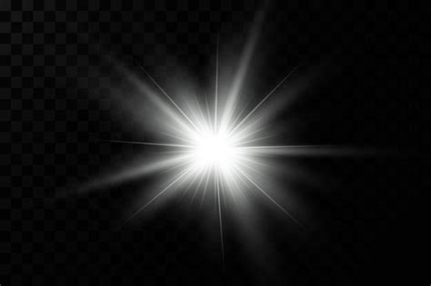 Premium Vector | Light effect Bright Star Light explodes on a transparent background Bright sun