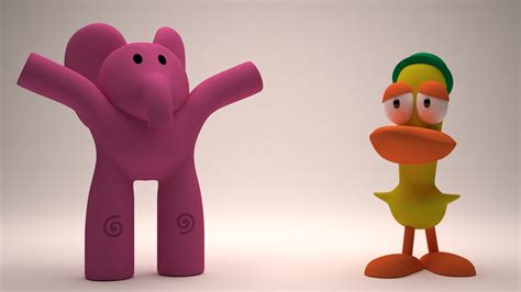 Elly y Pato de Pocoyo | Domestika