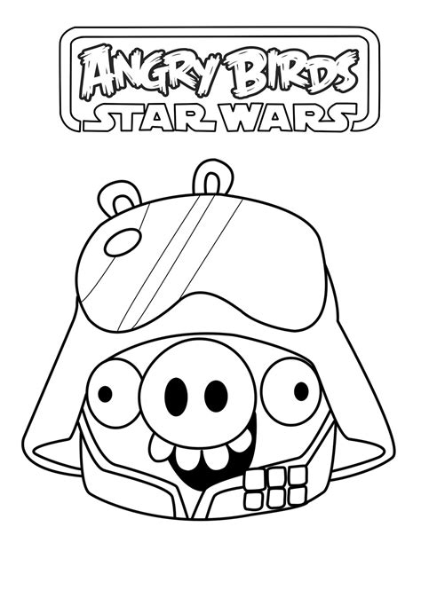 Angry Birds Star Wars coloring page to download for free - Angry Birds ...