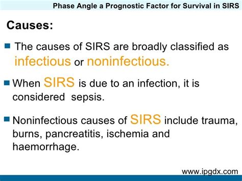 Systemic Inflammatory Response Syndrome (SIRS) Prognosis