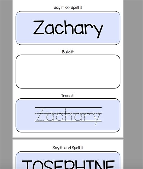 Free Editable Blank Name Tracing Worksheets