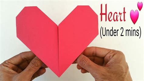 How to make an easy paper "💕Heart" under 2 minutes(A4 paper ...