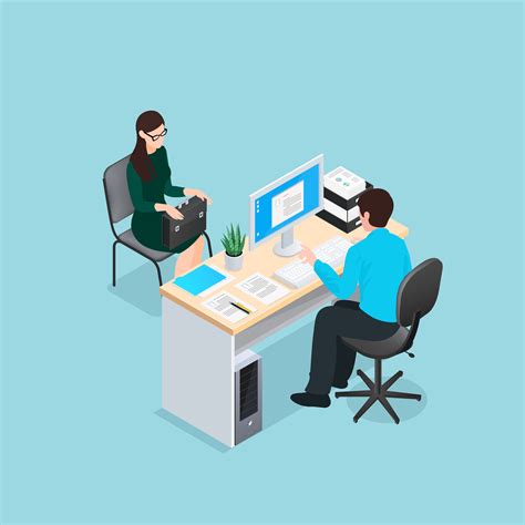 Job Interview Isometric Illustration 481073 Vector Art at Vecteezy