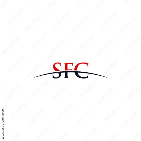 Initial letter SFC, overlapping movement swoosh horizon logo company ...