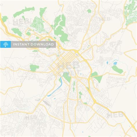 Printable street map of Pietermaritzburg, South Africa | HEBSTREITS Sketches in 2020 | Street ...