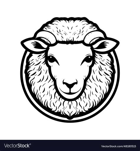 Beautiful lamb silhouette Royalty Free Vector Image