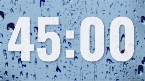 45 Minute Countdown Timer - Raindrops on the Window - Rainy Day Timer ...