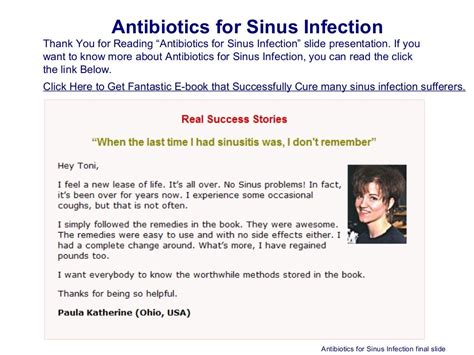 Antibiotics for sinus infection