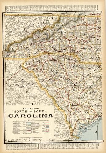 Western part of North and South Carolina (Railroad Map) by George F ...