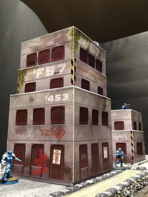 Papercraft Terrain Buildings City Infinity Paper Sci Fi Style Buildingsfrom - Printable ...