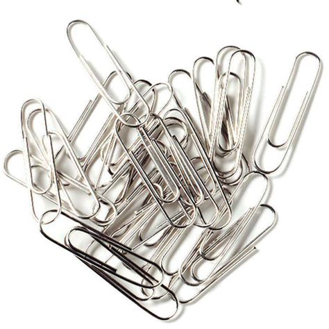 100 x Plain Silver Paper Clips 22mm/2.2cm Metal Polished Steel ...