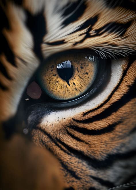 'Tiger eye close up' Poster, picture, metal print, paint by Patrick ...