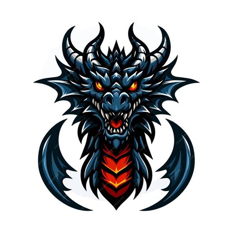 Premium Vector | Dragon head mascot vector illustration on white background