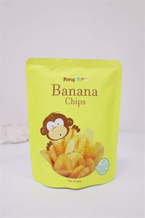 Dsign PongPong Banana Chips 60 g/pack, Made of Cardava Saba Banana from Mindoro Island ...