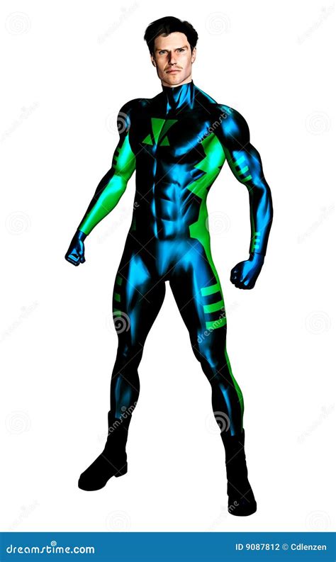 Male Superhero Line Drawing Template Stock Photo | CartoonDealer.com ...