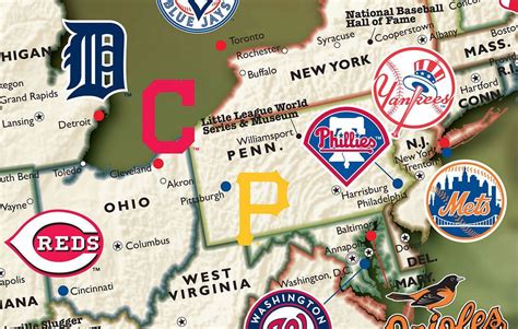 Ballpark Travel Quest Map | Major league baseball stadiums, Baseball ...