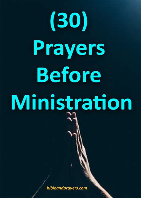 30 Prayers Before Ministration -Bibleandprayers.com