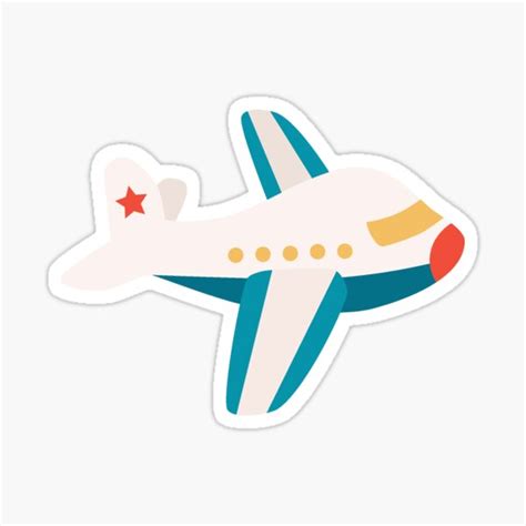 "Cute Airplane on Navy" Sticker for Sale by lisanorrisart | Redbubble