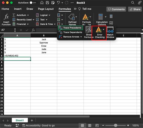 How to Find Circular Reference Cell in Excel