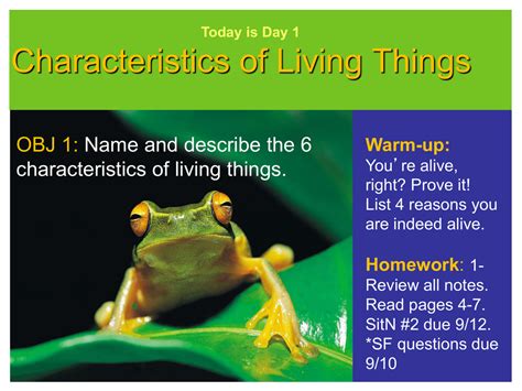 9.15.10 Characteristics of Living things