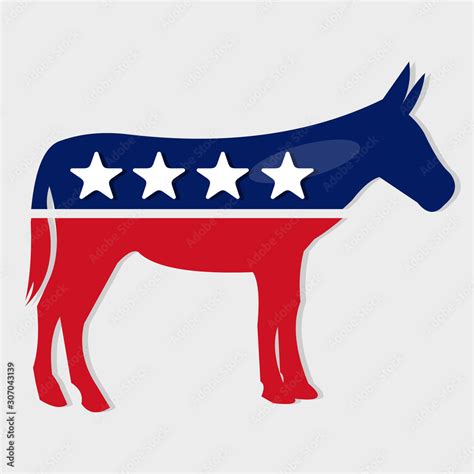 democrat party symbol isolated vector illustration Stock Vector | Adobe ...