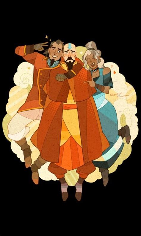 Bumi, Tenzin and Kaya | Avatar airbender, Korra, Avatar the last airbender art